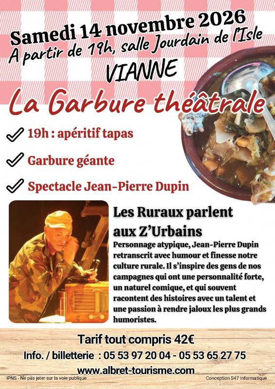 garbure théâtrale Vianne 2026 - © Ferme de Lafitte garbure théâtrale Vianne 2026
